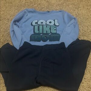 Blue Kids Sweatshirt and Pants Set